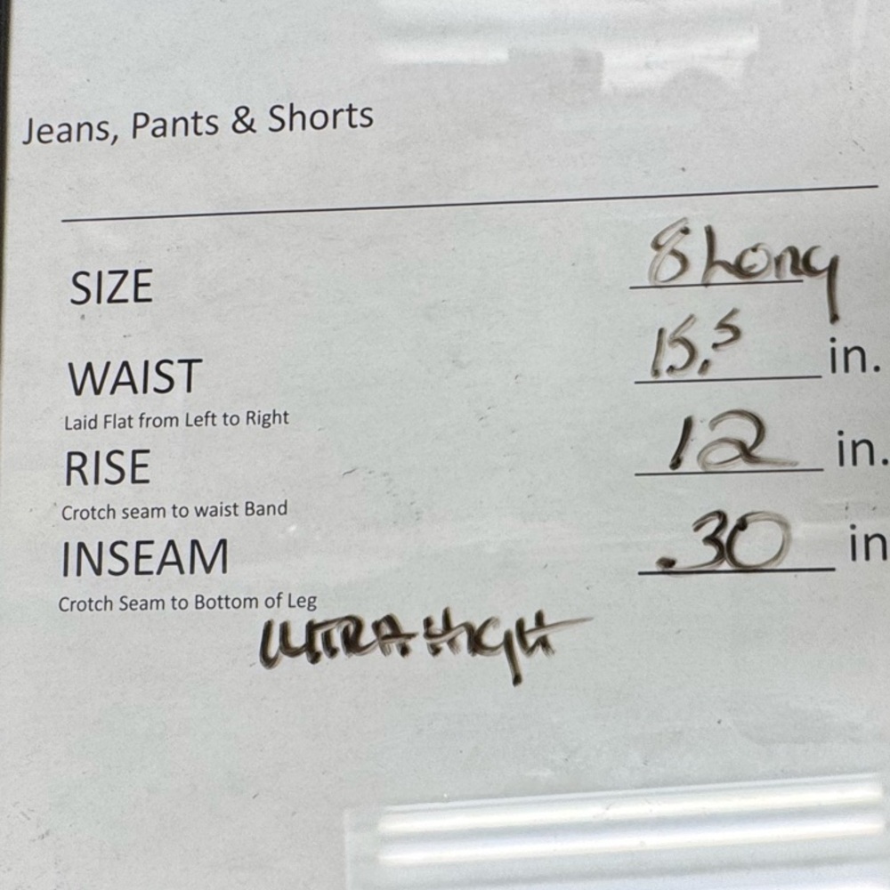 Express Blue High Rise Distressed Jeans Womans 8 Long - Picture 7 of 7